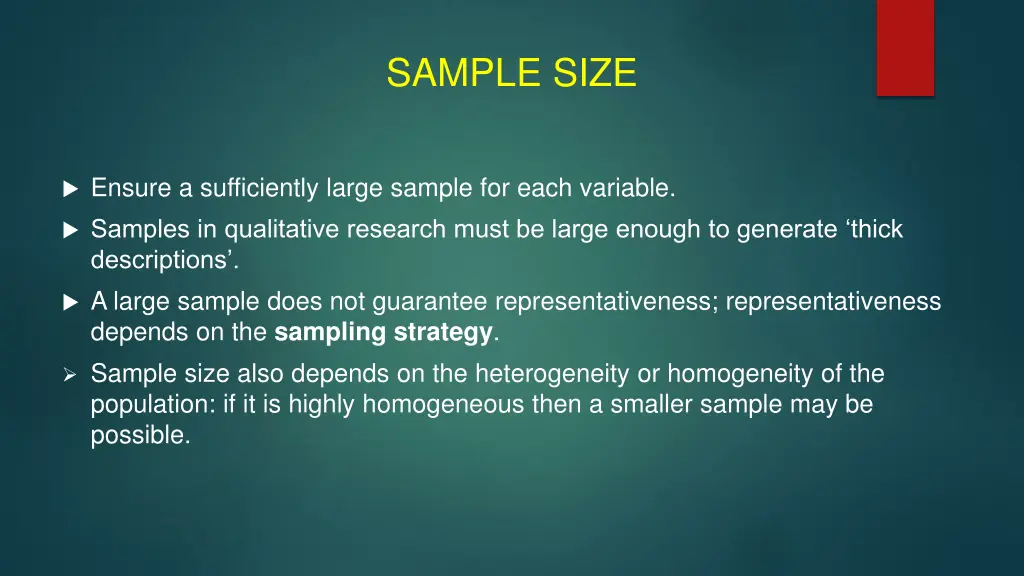 sample size 1