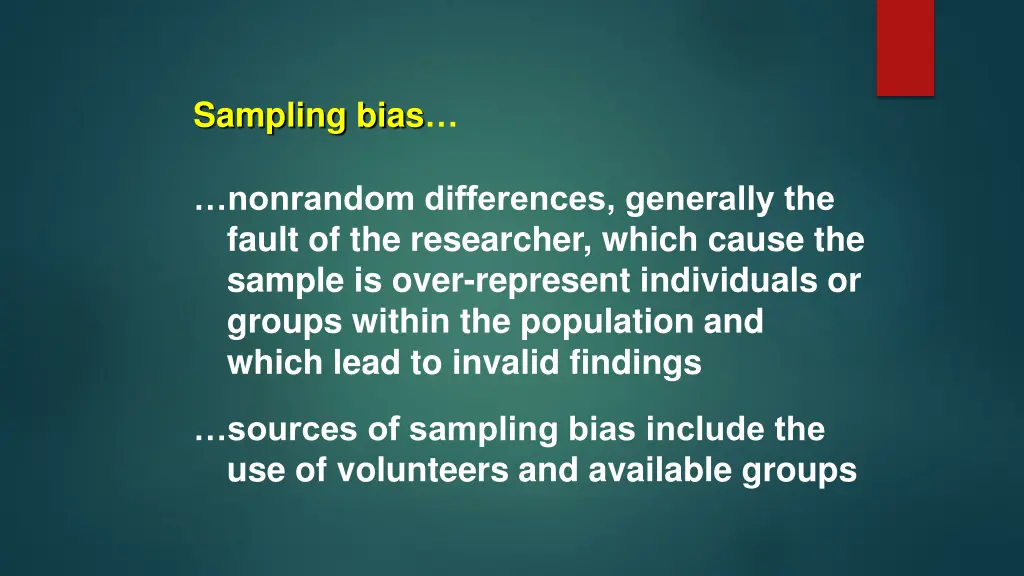 sampling bias