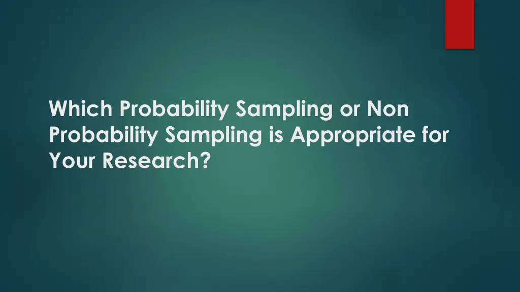 which probability sampling or non probability
