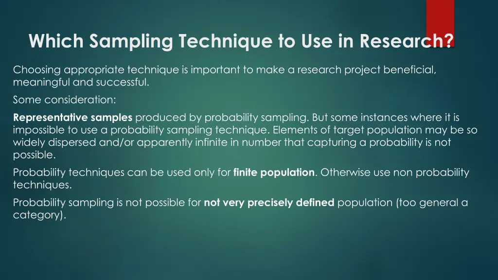 which sampling technique to use in research