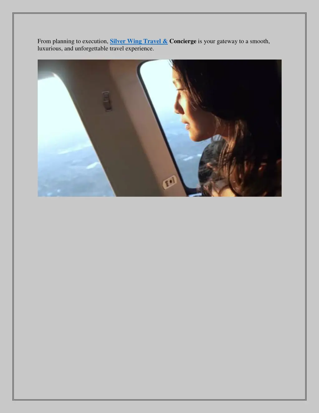 from planning to execution silver wing travel