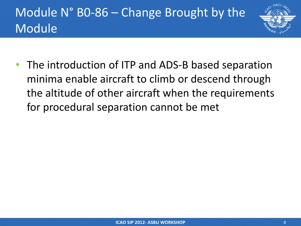 module n b0 86 change brought by the module