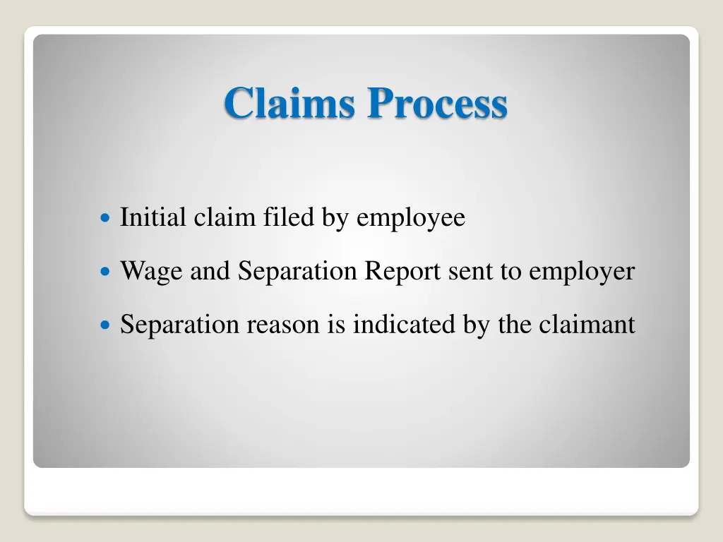 claims process