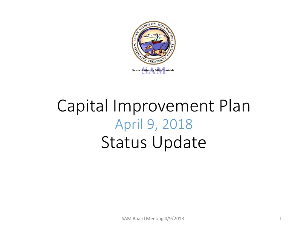 capital improvement plan april 9 2018 status