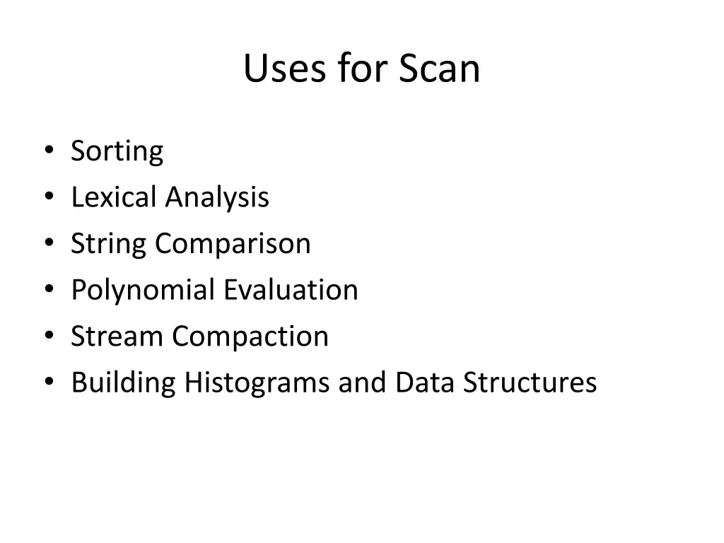 uses for scan
