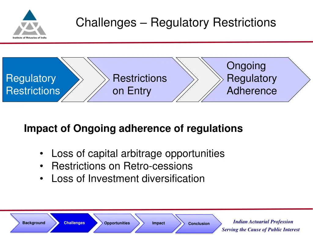 challenges regulatory restrictions