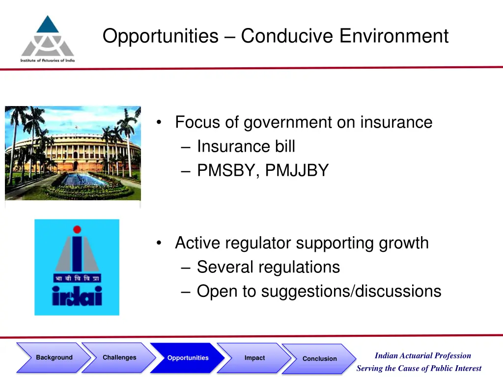 opportunities conducive environment