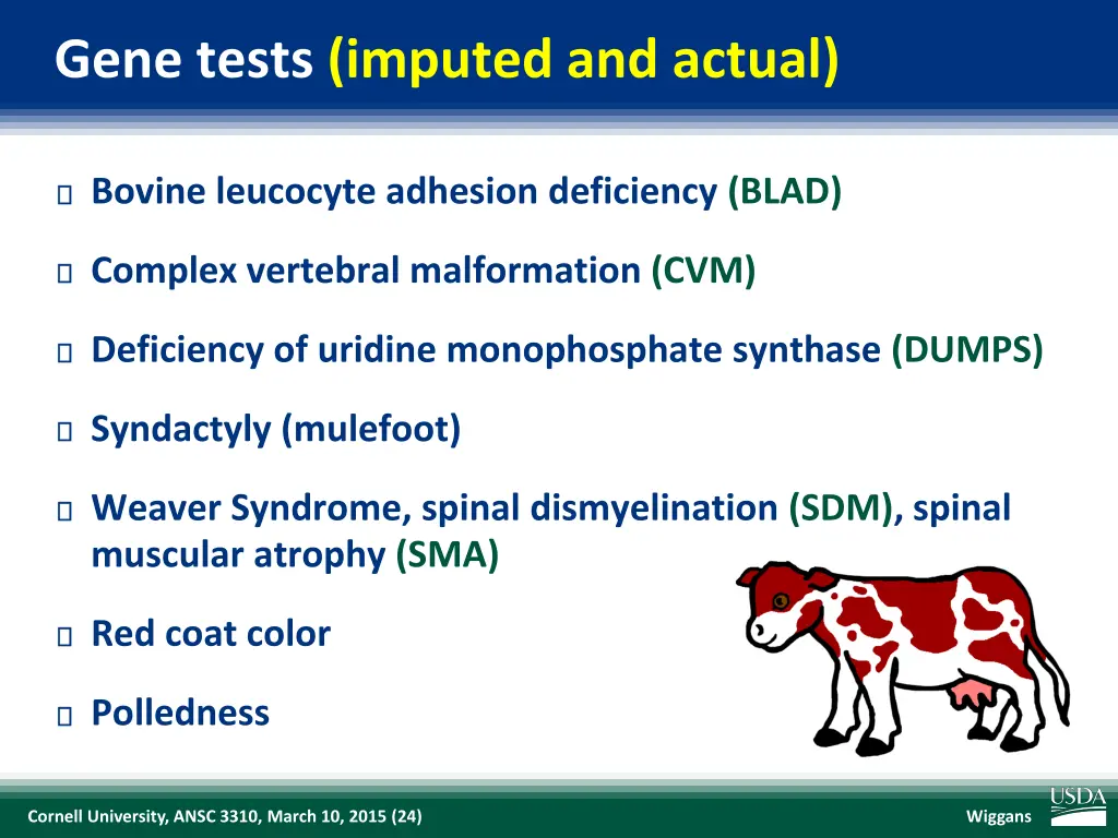 gene tests imputed and actual
