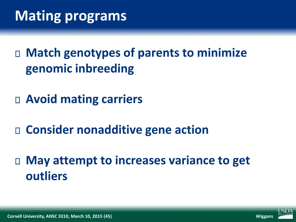 mating programs