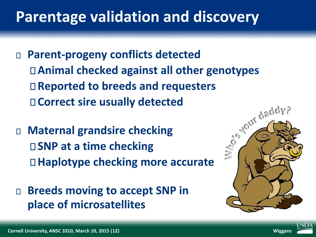 parentage validation and discovery