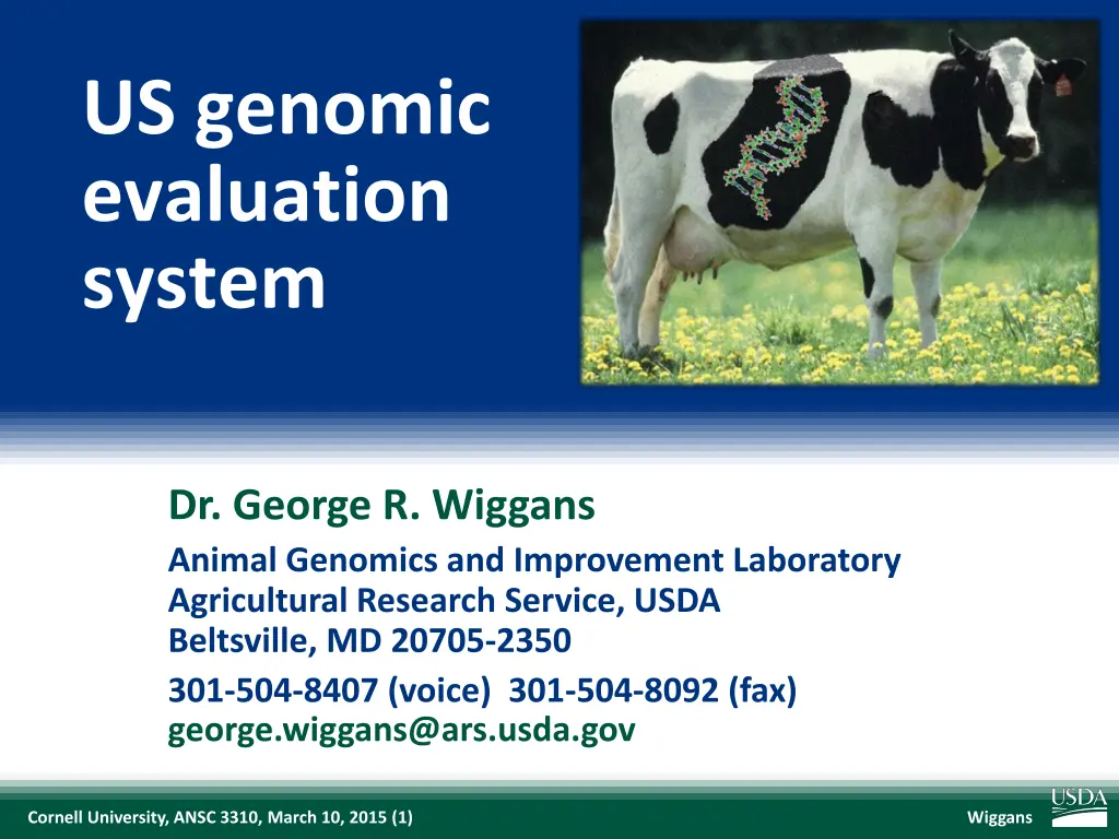 us genomic evaluation system
