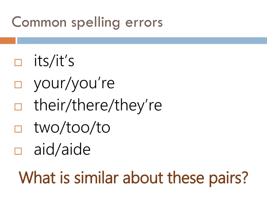 common spelling errors
