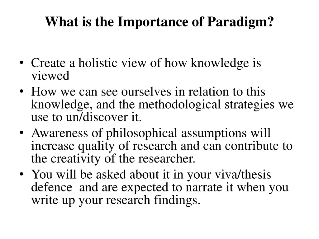 what is the importance of paradigm