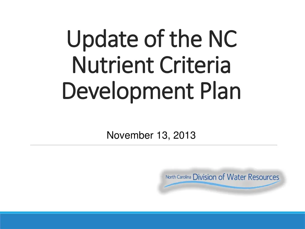 update of the update of the nc nutrient criteria
