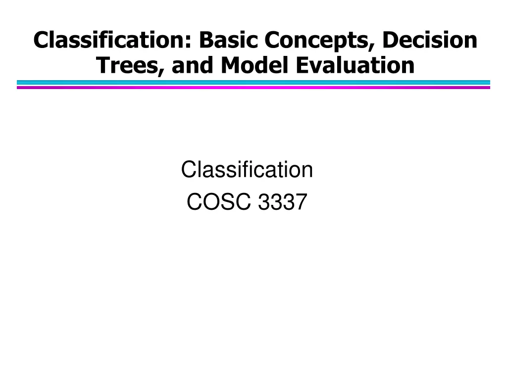 classification basic concepts decision trees