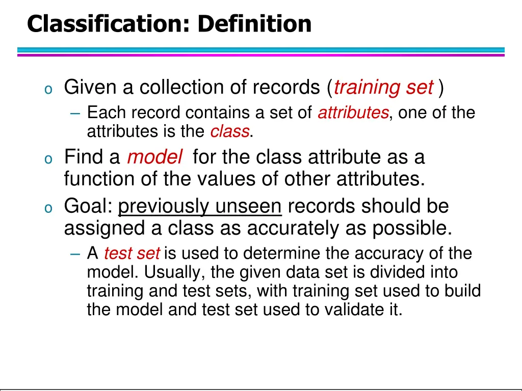 classification definition