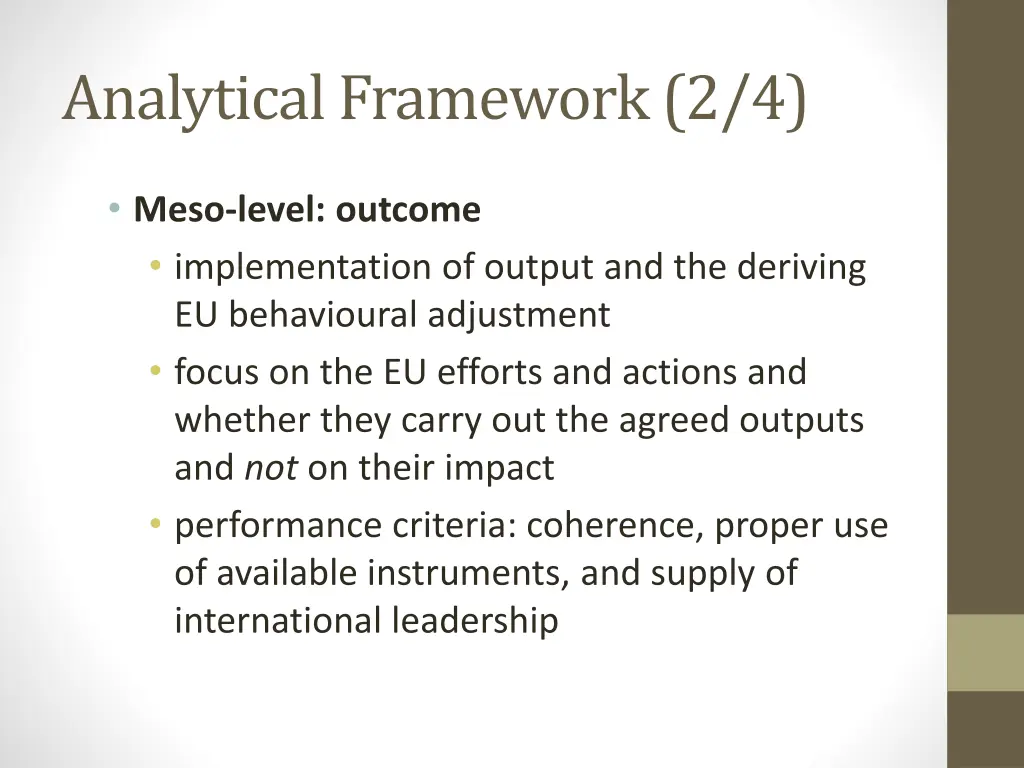 analytical framework 2 4