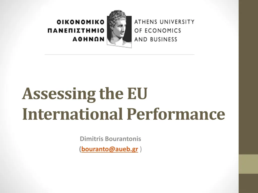 assessing the eu international performance