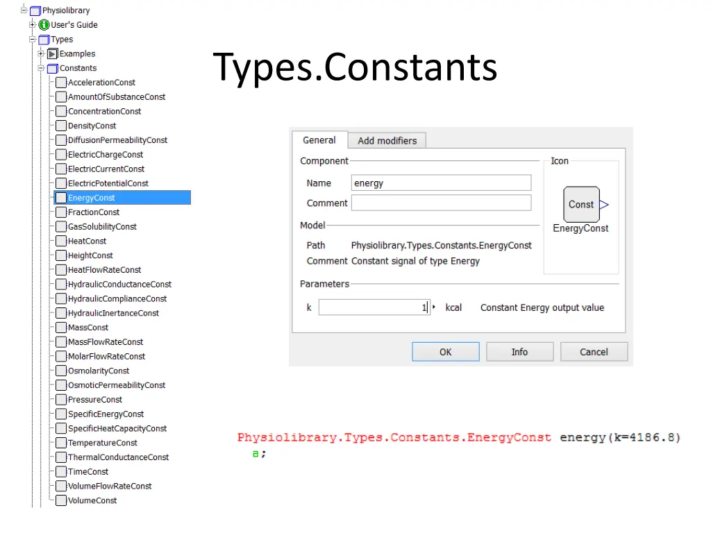 types constants