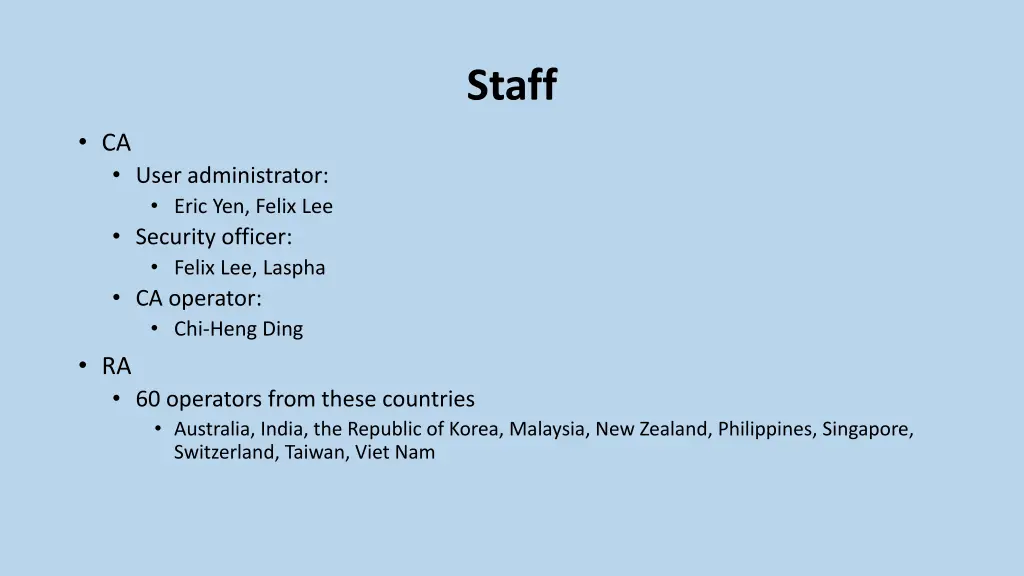 staff