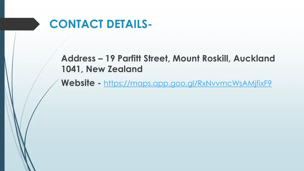 contact details