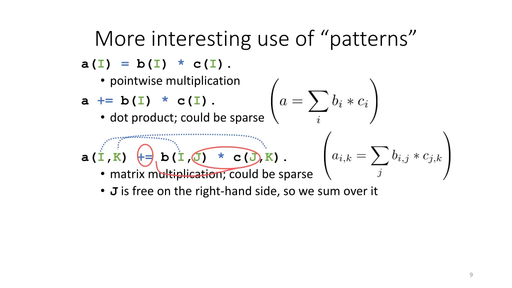 more interesting use of patterns