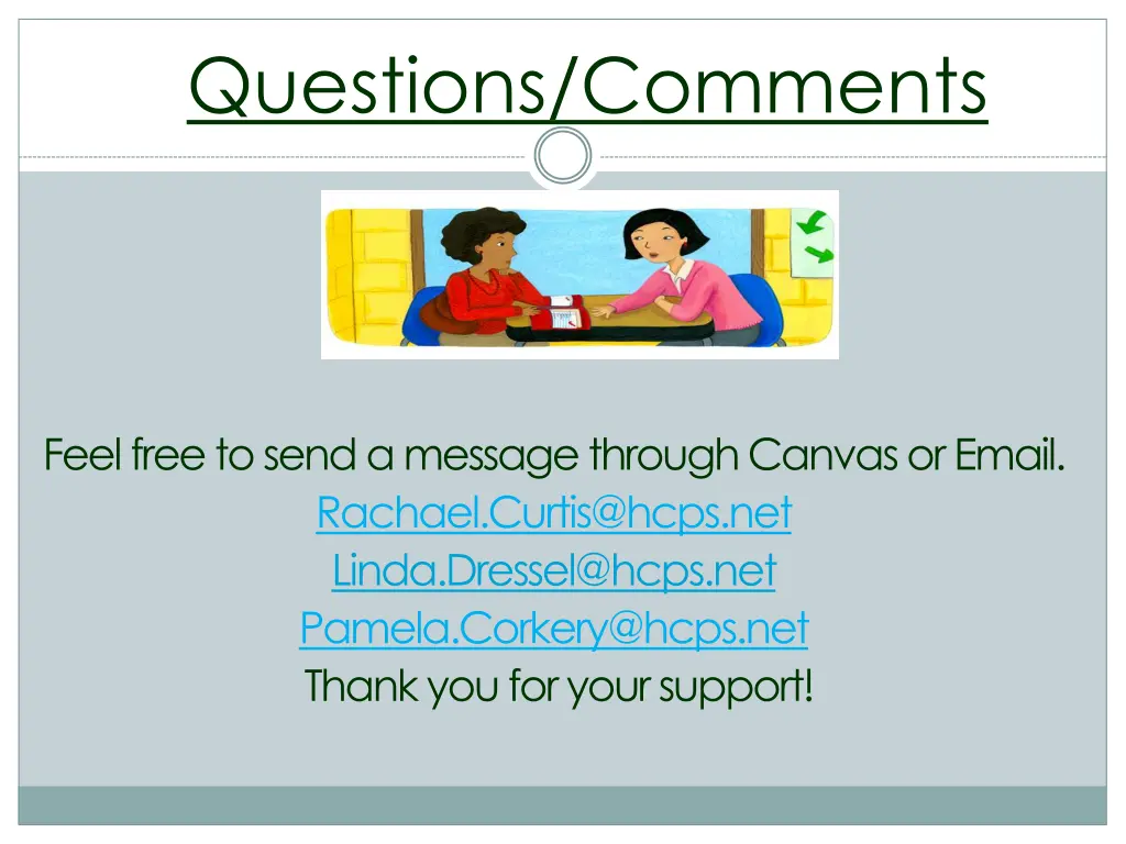 questions comments