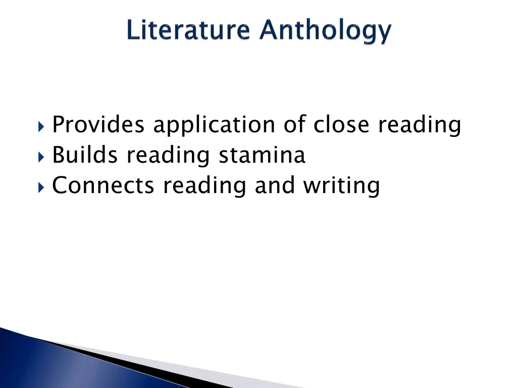 provides application of close reading builds
