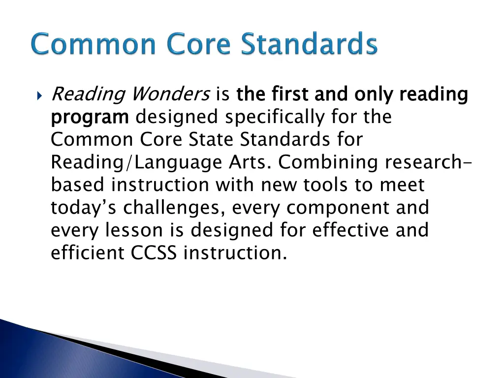 reading wonders is the first and only reading