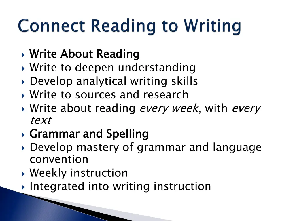 write about reading write to deepen understanding