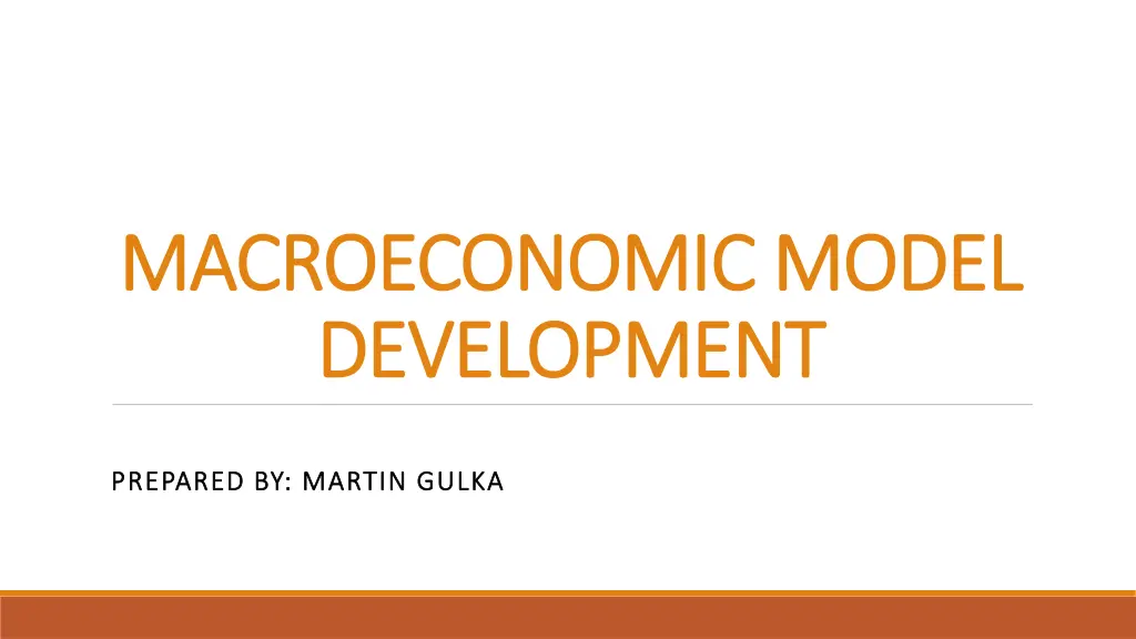 macroeconomic model macroeconomic model
