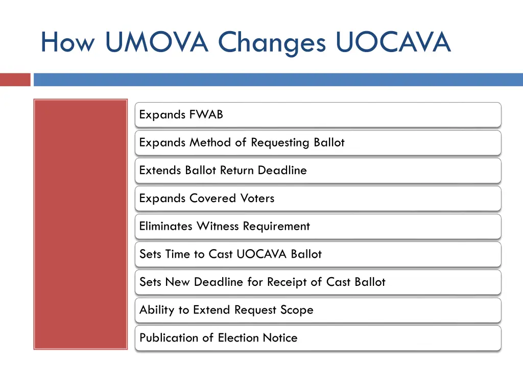 how umova changes uocava