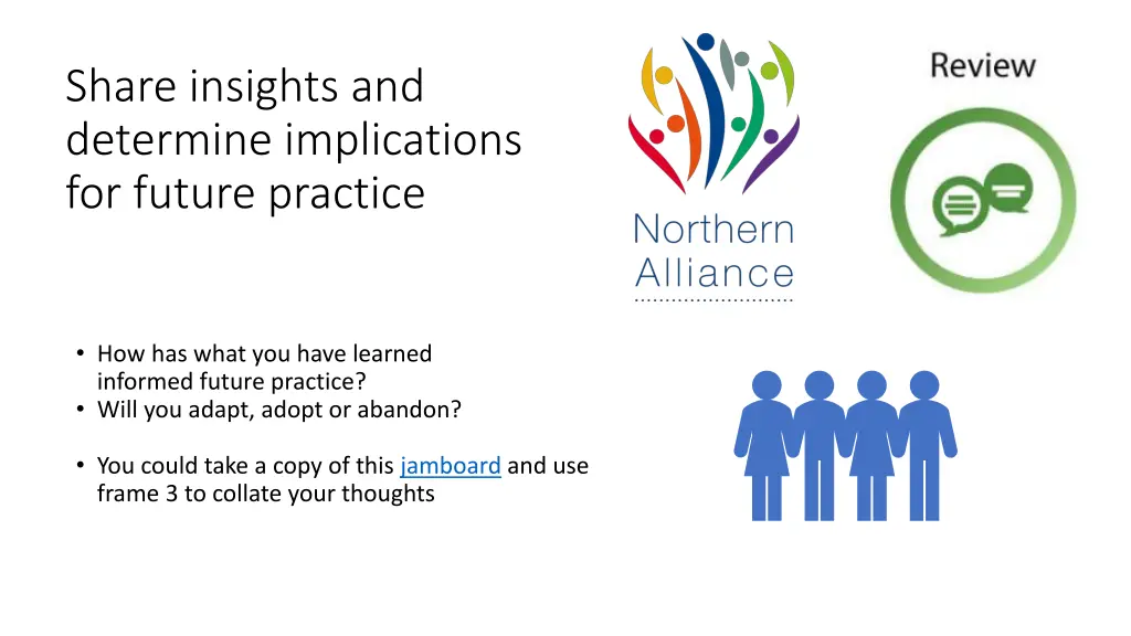 share insights and determine implications