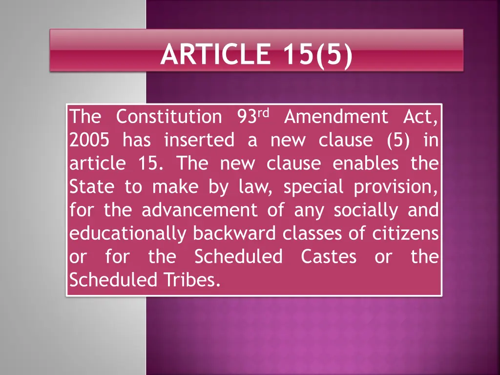 article 15 5