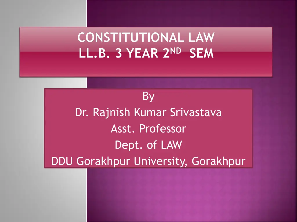 constitutional law ll b 3 year 2 nd sem