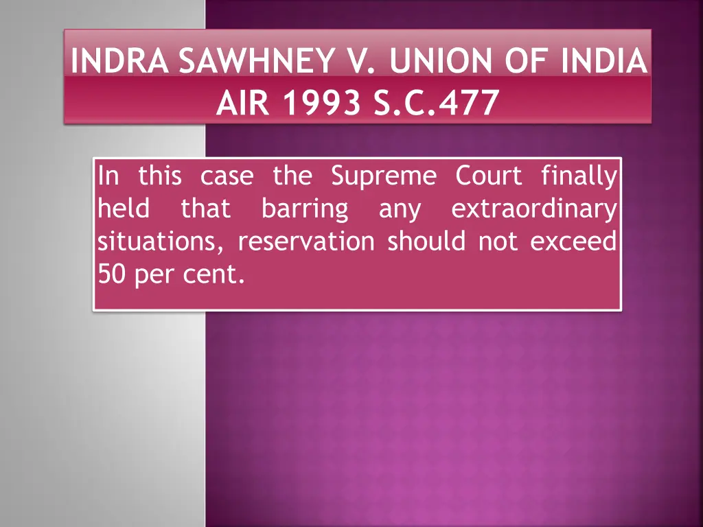 indra sawhney v union of india air 1993 s c 477 1