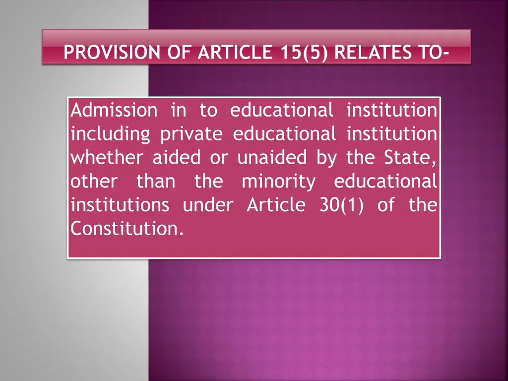 provision of article 15 5 relates to