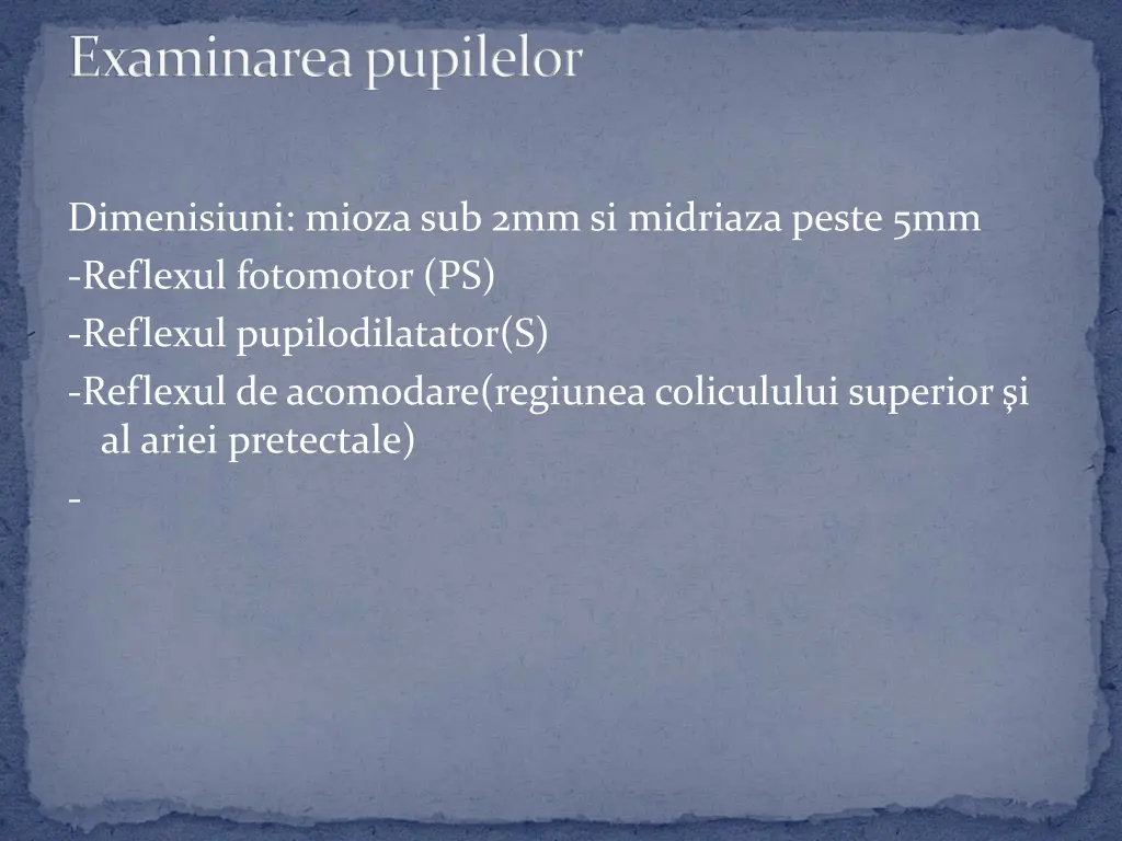 examinareapupilelor