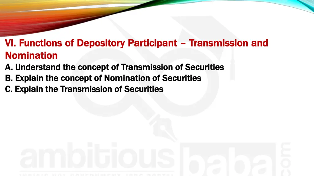 vi vi functions functions of of depository