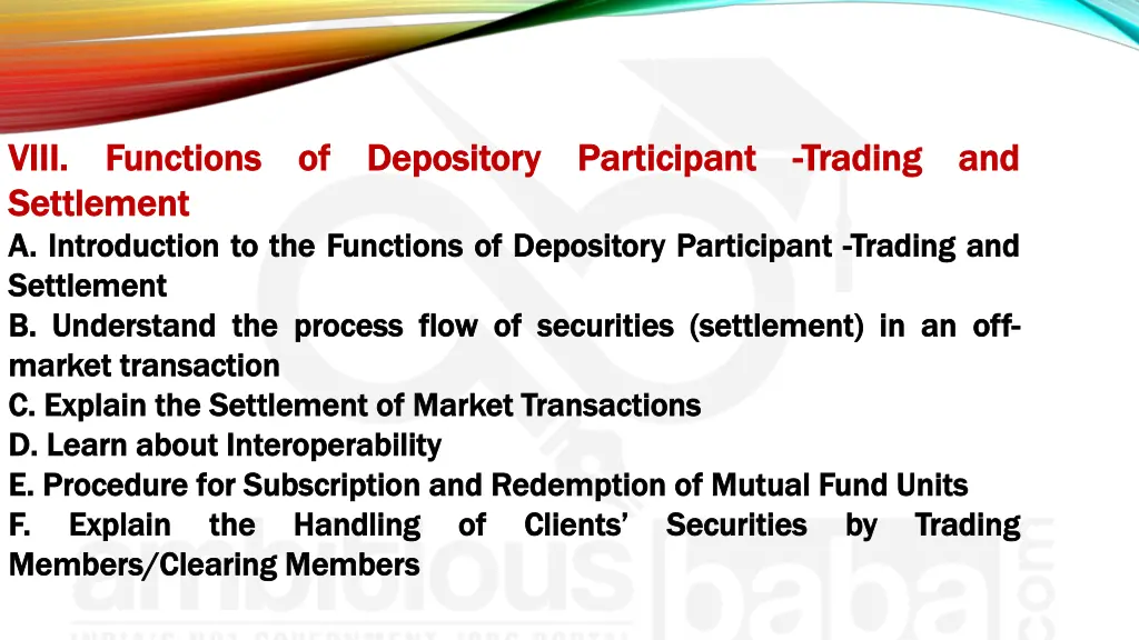 viii viii functions functions of of depository