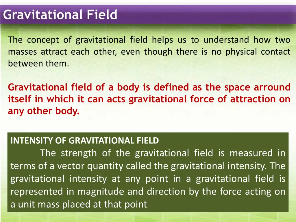 gravitational field