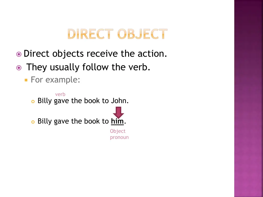 direct object