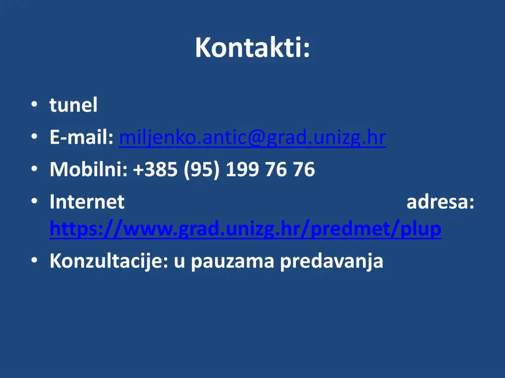 kontakti