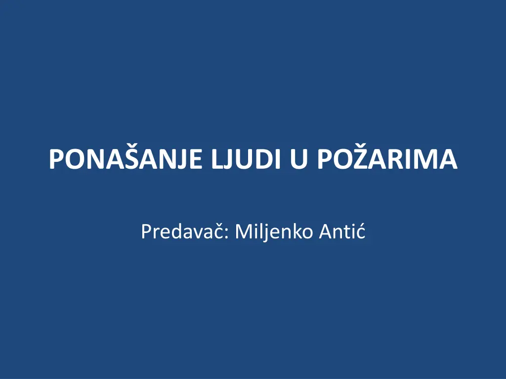 pona anje ljudi u po arima