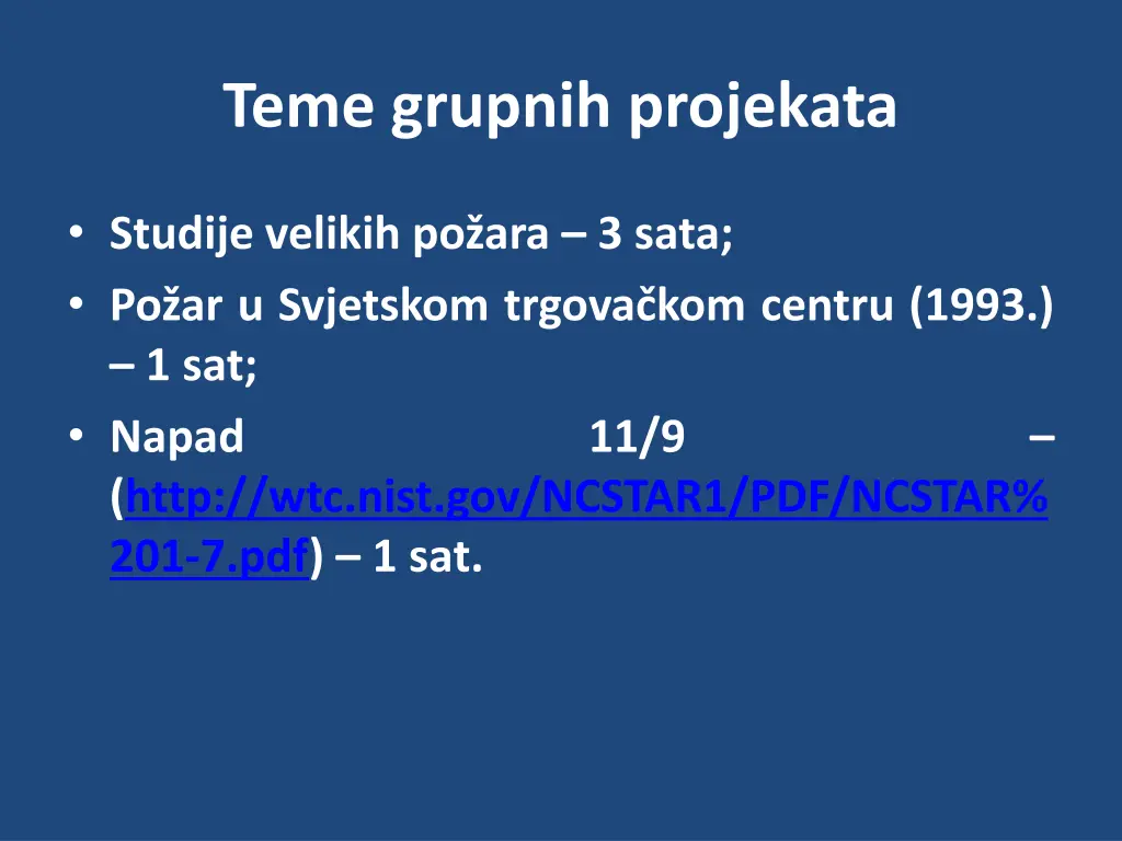 teme grupnih projekata