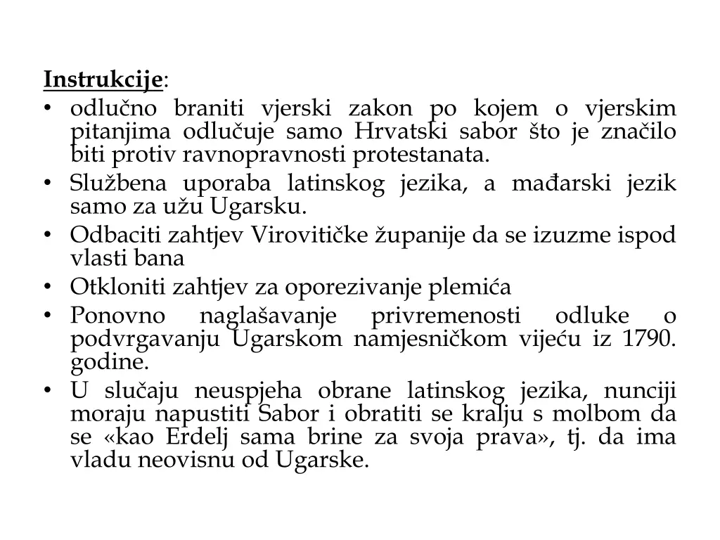 instrukcije odlu no braniti vjerski zakon