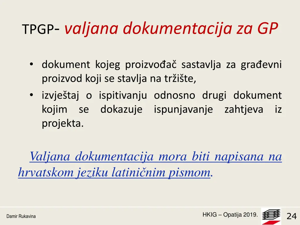 tpgp valjana dokumentacija za gp 3