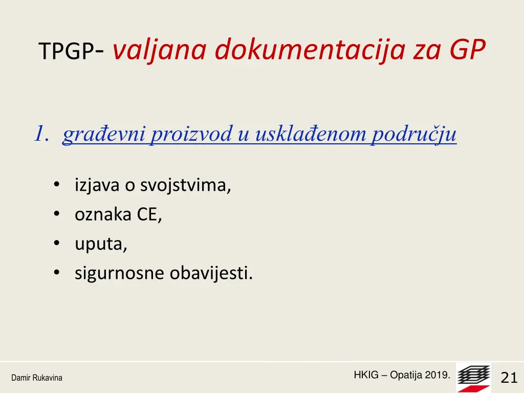 tpgp valjana dokumentacija za gp