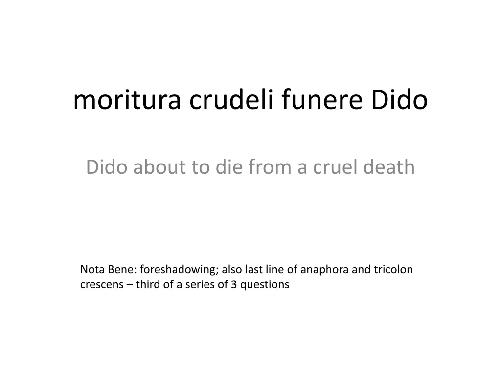 moritura crudeli funere dido
