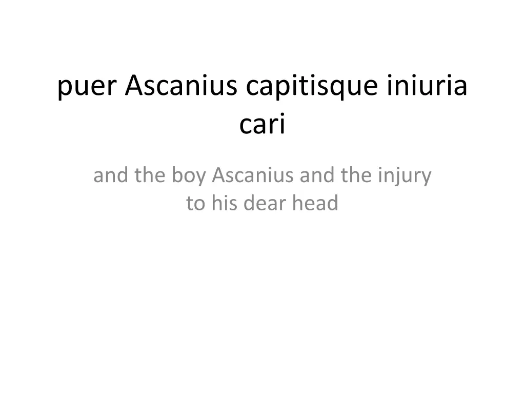 puer ascanius capitisque iniuria cari